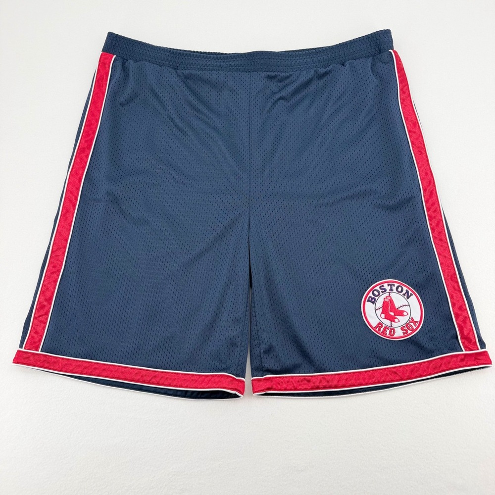 Stitches Boston Red Sox Shorts Vintage Mens XL Navy Mesh Embroidered Excellent